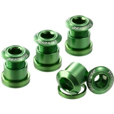 Set di 4 bulloni di corona invertita in alluminio 7075 - Verde Set di 4 bulloni di corona invertita in alluminio 7075 - Verde