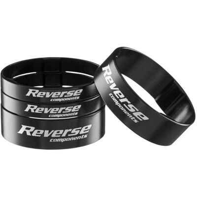 Reverse Components Ultra-Light 1 1/8" Spacer Set - Black - Bike Product Type Reverse Components Ultra-Light 1 1/8" Spacer Set - Black - Bike Product Type