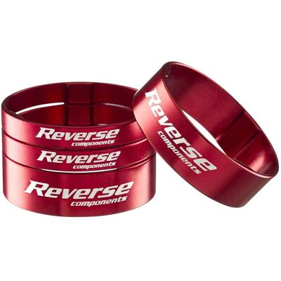 Reverse Components Red Ultra-Light Spacer Set - for 1 1/8" Forks Reverse Components Red Ultra-Light Spacer Set - for 1 1/8" Forks