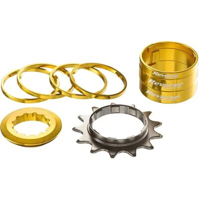Marca 13T Oro Kit Velocità Singola - Pignone in Acciaio Durevole Marca 13T Oro Kit Velocità Singola - Pignone in Acciaio Durevole