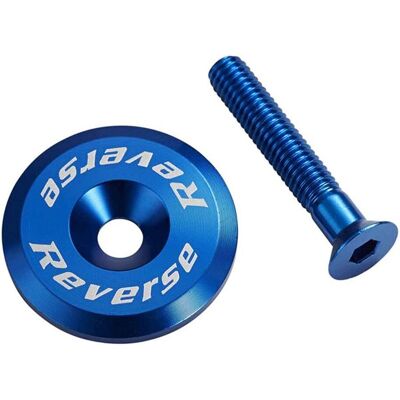 Reverse Components M6 x 32 mm Blue Bike Headset Cap - Bike Headset Cap Reverse Components M6 x 32 mm Blue Bike Headset Cap - Bike Headset Cap