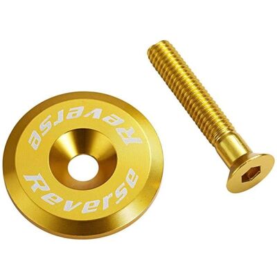 Reverse Components M6 x 32 mm Bolt Top Cap - Gold - Top Cap Reverse Components M6 x 32 mm Bolt Top Cap - Gold - Top Cap