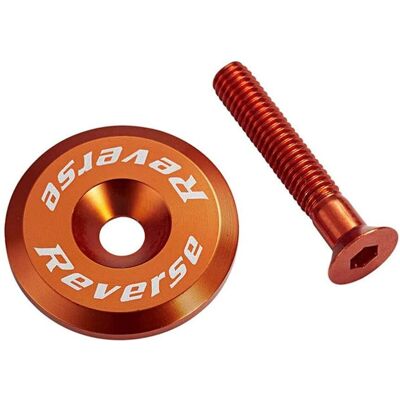 Reverse Components Ahead Top Cap with Bolt - Orange Reverse Components Ahead Top Cap with Bolt - Orange