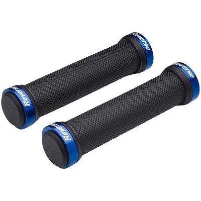Poignées de Guidon Reverse - 31mm x 130mm, Noir-Bleu - Publicité Poignées de Guidon Reverse - 31mm x 130mm, Noir-Bleu - Publicité