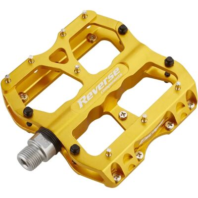 Pedale Reverse Gold - Piattaforma MTB Resistente - 100x100mm Pedale Reverse Gold - Piattaforma MTB Resistente - 100x100mm