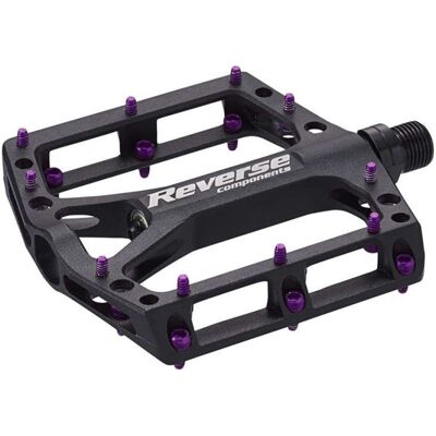 Pédales VTT Black-Violet Reverse - Aluminium CNC, Légère - Publicité Pédales VTT Black-Violet Reverse - Aluminium CNC, Légère - Publicité