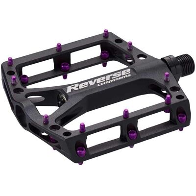 Pédales VTT Black-Violet Reverse - Aluminium CNC, Légère - Publicité Pédales VTT Black-Violet Reverse - Aluminium CNC, Légère - Publicité