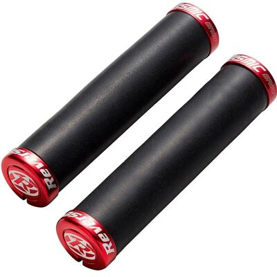 Manopole Reverse Components - 32mm x 145mm - Nero/Rosso - Accessorio MTB Manopole Reverse Components - 32mm x 145mm - Nero/Rosso - Accessorio MTB
