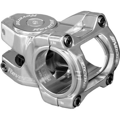 Reverse Components Black-One D-2 Titanium Stem - Silver / 35mm / 31.8mm / 35mm - Handlebar Stem Reverse Components Black-One D-2 Titanium Stem - Silver / 35mm / 31.8mm / 35mm - Handlebar Stem