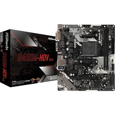 Asrock B450M-HDV R4.0 Carte mère Micro ATX Asrock B450M-HDV R4.0 Carte mère Micro ATX