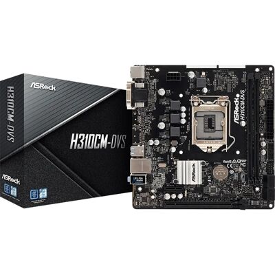 ASRock H310CM-DVS - Micro ATX Základní deska - LGA 1151 - Intel H310 ASRock H310CM-DVS - Micro ATX Základní deska - LGA 1151 - Intel H310