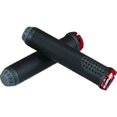 Spank Spike 33 Zwart Rood Handvat - Fietshandvatten Spank Spike 33 Zwart Rood Handvat - Fietshandvatten