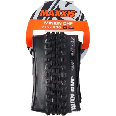 Pneus de vélo Maxxis Minion DHF - Toutes tailles - Pneus à fil noir - Publicité Pneus de vélo Maxxis Minion DHF - Toutes tailles - Pneus à fil noir - Publicité