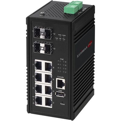 Switch réseau Gigabit PoE Edimax IGS-5408P géré - Noir Switch réseau Gigabit PoE Edimax IGS-5408P géré - Noir