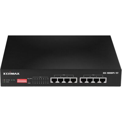 Edimax GS-1008PL V2 Managed Switch L2 Gigabit Ethernet PoE - Schwarz Edimax GS-1008PL V2 Managed Switch L2 Gigabit Ethernet PoE - Schwarz