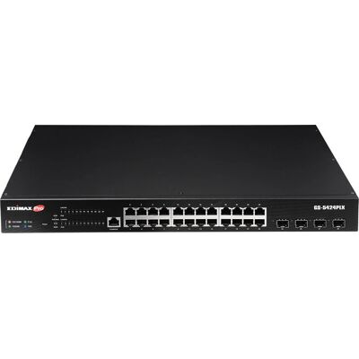 Edimax GS-5424PLX Managed L2 Gigabit Ethernet PoE Switch - Schwarz Edimax GS-5424PLX Managed L2 Gigabit Ethernet PoE Switch - Schwarz