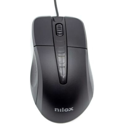 Mouse Nilox MOUSB1001 - 1000 DPI - Preto - Com cabo - Destros Mouse Nilox MOUSB1001 - 1000 DPI - Preto - Com cabo - Destros