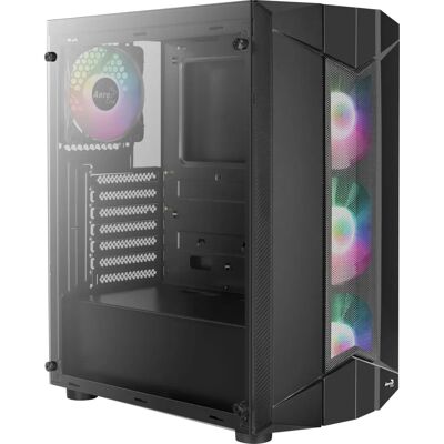 Boîtier PC Aerocool Sentinel Noir avec Ventilateurs RGB - Mid Tower Boîtier PC Aerocool Sentinel Noir avec Ventilateurs RGB - Mid Tower