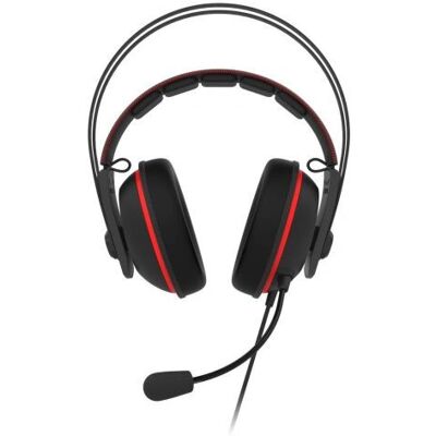 Casque ASUS TUF Gaming H7 - Annulation de bruit, Filaire, Microphone, Noir/Rouge - Publicité Casque ASUS TUF Gaming H7 - Annulation de bruit, Filaire, Microphone, Noir/Rouge - Publicité