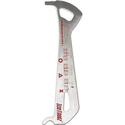 Icetoolz Kettingslijtage Meter - Roestvrij Stalen Fiets Ketting Controle Icetoolz Kettingslijtage Meter - Roestvrij Stalen Fiets Ketting Controle