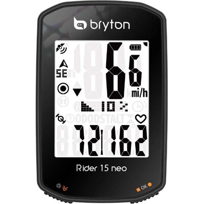 Bryton Rider 15E Neo GPS sykkelcomputer - Svart - Bare hovedenhet Bryton Rider 15E Neo GPS sykkelcomputer - Svart - Bare hovedenhet