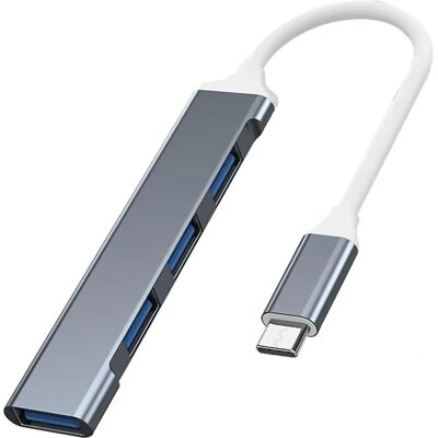 Vakoss TC-4125X Silber USB-C Hub - USB 3.0, 4 Ports Vakoss TC-4125X Silber USB-C Hub - USB 3.0, 4 Ports