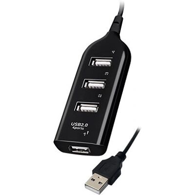 Hub USB Vakoss TC-234UX - 4 Ports, Noir & Blanc, Prise EU - Publicité Hub USB Vakoss TC-234UX - 4 Ports, Noir & Blanc, Prise EU - Publicité