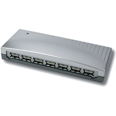 EXSYS 7-Port USB 2.0 Hub - Silber - Extern EXSYS 7-Port USB 2.0 Hub - Silber - Extern