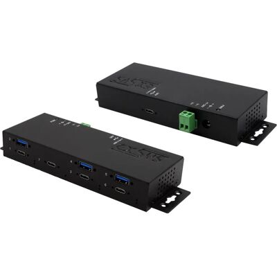 EXSYS EX-1237HMVS USB-Hub - 7 Ports, Schwarz EXSYS EX-1237HMVS USB-Hub - 7 Ports, Schwarz