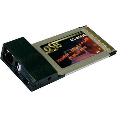 Exsys Ex-6606E - Cardbus Netzwerk USB Firewire-Adapter - 100 Mbps Exsys Ex-6606E - Cardbus Netzwerk USB Firewire-Adapter - 100 Mbps