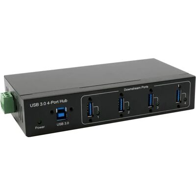 EXSYS 4 Port USB 3.2 Gen 1 Metall HUB - Industrielle Dockingstation EXSYS 4 Port USB 3.2 Gen 1 Metall HUB - Industrielle Dockingstation