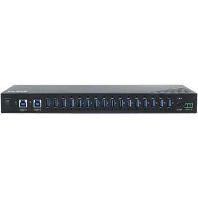 Exsys 11236HMS USB Hub 16-Port Wall Mount ESD Protection Exsys 11236HMS USB Hub 16-Port Wall Mount ESD Protection
