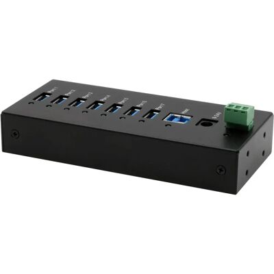 EXSYS 7-Port USB 3.2 Hub - Industrielles Metall, 15KV ESD, Wandmontage EXSYS 7-Port USB 3.2 Hub - Industrielles Metall, 15KV ESD, Wandmontage