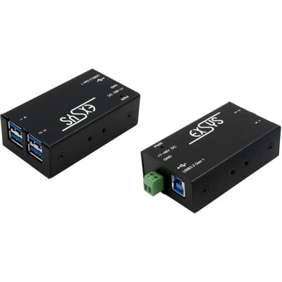 EXSYS EX-1181HMS Metall-USB-Hub 4 Ports - Industriequalität - Schwarz EXSYS EX-1181HMS Metall-USB-Hub 4 Ports - Industriequalität - Schwarz