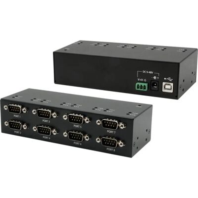 Convertidor USB 2.0 a 8 Puertos RS-232, Carcasa Metálica Convertidor USB 2.0 a 8 Puertos RS-232, Carcasa Metálica