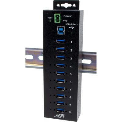 EXSYS EX-1510HMVS USB 3.2 Hub Schwarz EXSYS EX-1510HMVS USB 3.2 Hub Schwarz