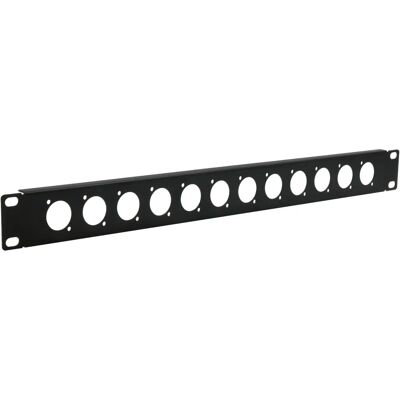 EXSYS EX-49298 Stahl 19-Zoll Rackblende - 12 XLR - 1U - Schwarz EXSYS EX-49298 Stahl 19-Zoll Rackblende - 12 XLR - 1U - Schwarz