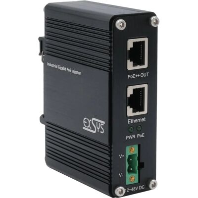 EXSYS EX-60315 Gigabit Ethernet PoE Adapter - Ipari Áramellátó EXSYS EX-60315 Gigabit Ethernet PoE Adapter - Ipari Áramellátó