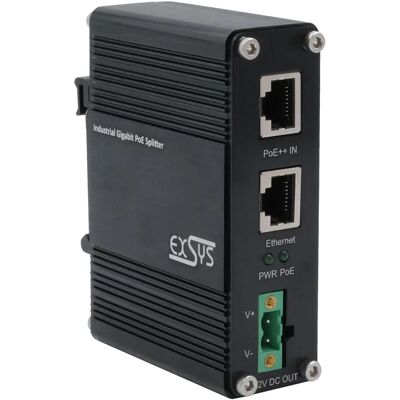 Diviseur Gigabit PoE++ - 12VDC/36W - Ethernet - IP40 - Publicité Diviseur Gigabit PoE++ - 12VDC/36W - Ethernet - IP40 - Publicité
