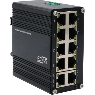 EXSYS EX-62025 - Industrieller Ethernet-Switch - 10 Ports - Schwarz EXSYS EX-62025 - Industrieller Ethernet-Switch - 10 Ports - Schwarz