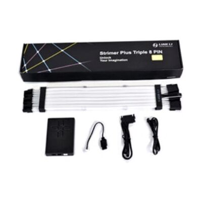 Lian Li Strimer Plus Triple 8-Pin RGB PCIe VGA Cable - 30cm RGB lighting with 77 effects Lian Li Strimer Plus Triple 8-Pin RGB PCIe VGA Cable - 30cm RGB lighting with 77 effects