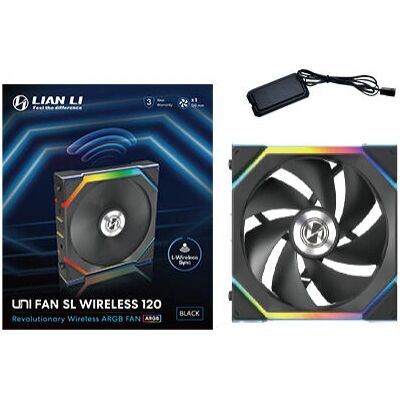 Lian Li UNI FAN SL Wireless 120 Computer Case - Black - Cooling Fan Lian Li UNI FAN SL Wireless 120 Computer Case - Black - Cooling Fan