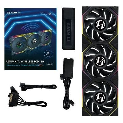 Lian Li 12TLLCD1W3B Sistema de Enfriamiento - Ventilador RGB inalámbrico Lian Li 12TLLCD1W3B Sistema de Enfriamiento - Ventilador RGB inalámbrico