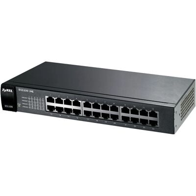 Zyxel ES1100-24E Απενεργοποιημένος Διακόπτης Δικτύου - 24 Θύρες, Μαύρο Zyxel ES1100-24E Απενεργοποιημένος Διακόπτης Δικτύου - 24 Θύρες, Μαύρο