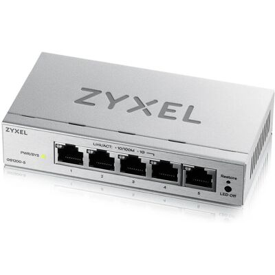 Zyxel - GS1200-5V3 - 5xGbE - Zarządzany Webem - Przełącznik Zyxel - GS1200-5V3 - 5xGbE - Zarządzany Webem - Przełącznik
