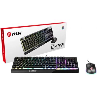 Combo de Teclado y Ratón para Juegos MSI - Negro - RGB Mecánico - USB Combo de Teclado y Ratón para Juegos MSI - Negro - RGB Mecánico - USB