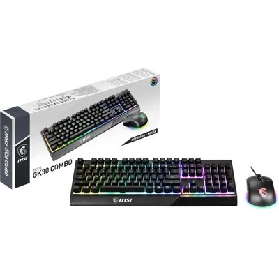 MSI Vigor GK30 Gaming Toetsenbord en Muis Combo - Zwart MSI Vigor GK30 Gaming Toetsenbord en Muis Combo - Zwart