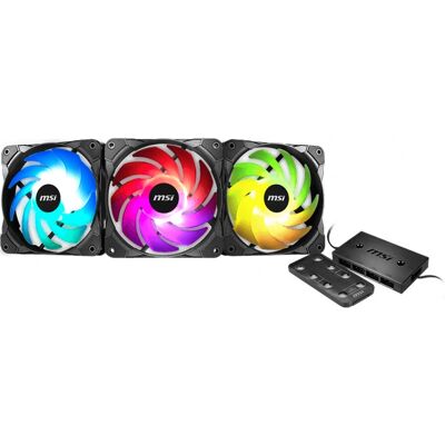 MSI MAX F12A-3H ARG Datorkylsystem - 3 Fläktar, RGB, Svart MSI MAX F12A-3H ARG Datorkylsystem - 3 Fläktar, RGB, Svart
