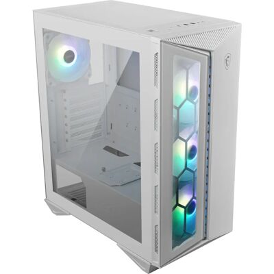 MSI GUNGNIR 110R BRANCO Gabinete de Jogo Torre Média - 6 Ventiladores, ARGB, Vidro Temperado MSI GUNGNIR 110R BRANCO Gabinete de Jogo Torre Média - 6 Ventiladores, ARGB, Vidro Temperado