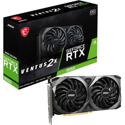 MSI GeForce RTX 3050 VENTUS 2X 8G OC NVIDIA - Tarjeta gráfica MSI GeForce RTX 3050 VENTUS 2X 8G OC NVIDIA - Tarjeta gráfica